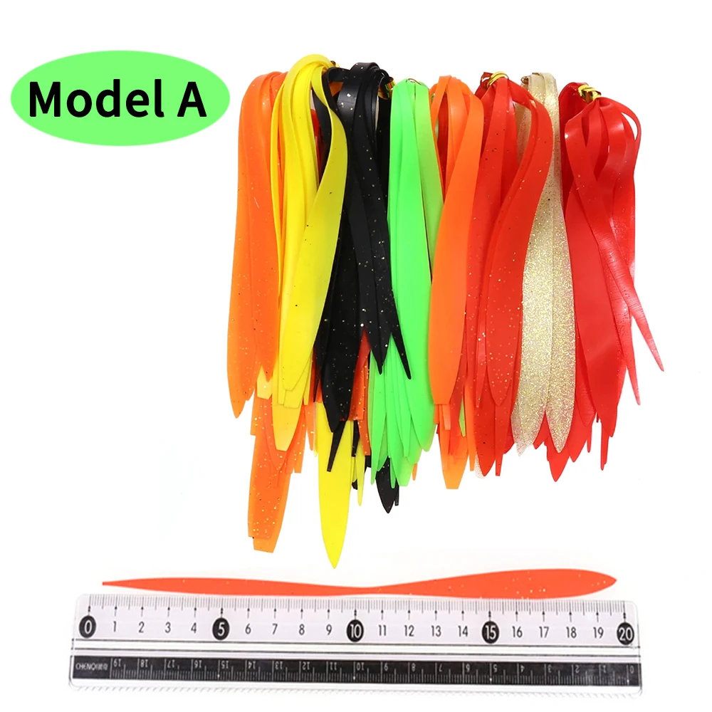 LIONRIVER 20PCS Snapper Fishing Silicone Skirts Saltwater Fishing Madai Jig Trailers Spinnerbait  Copper/Plastic Slide Parts