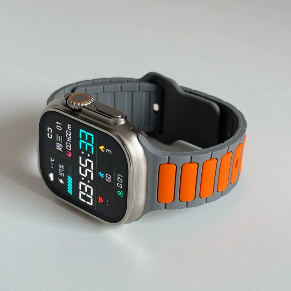 الأشرطة الرياضية لساعة أبل الترا 2 الفرقة 49 45 46 44 مللي متر 42 مللي متر 40 41 مللي متر سوار المعصم كوريا IWatch سلسلة 10 SE 9 8 7 6 5 4 2027