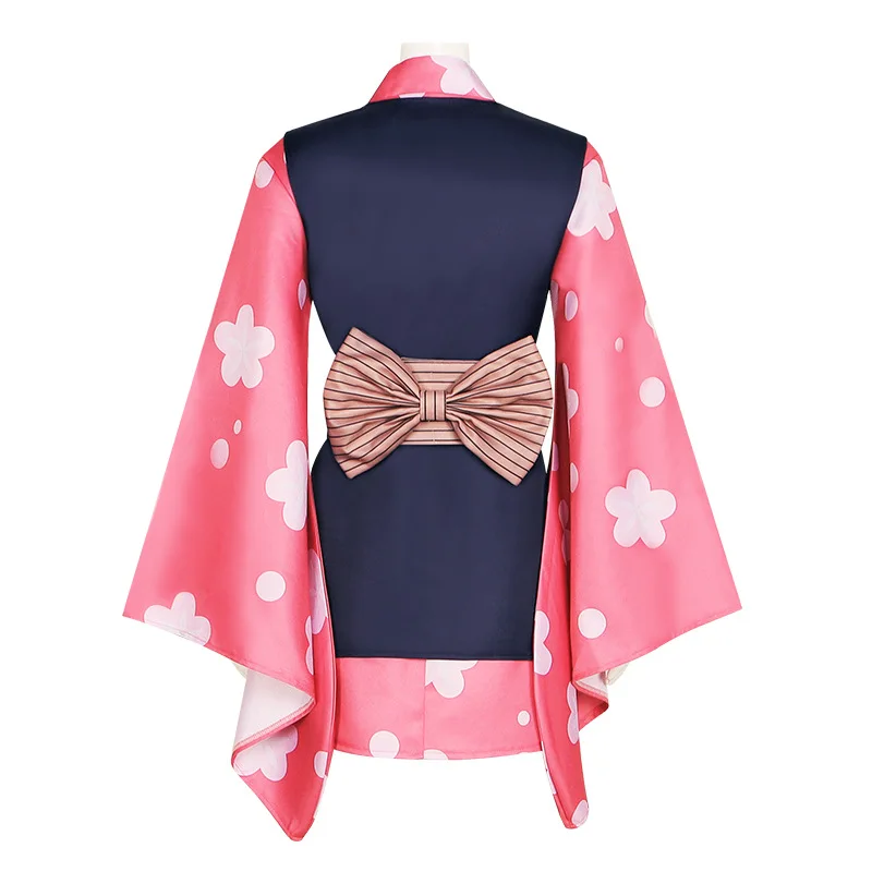 Anime Demon Slayer Kimetsu No Yaiba Cosplay Costume Short Kimono of Tanjiro Senior Sister Masanori Yasuta Halloween Cosplay Suit
