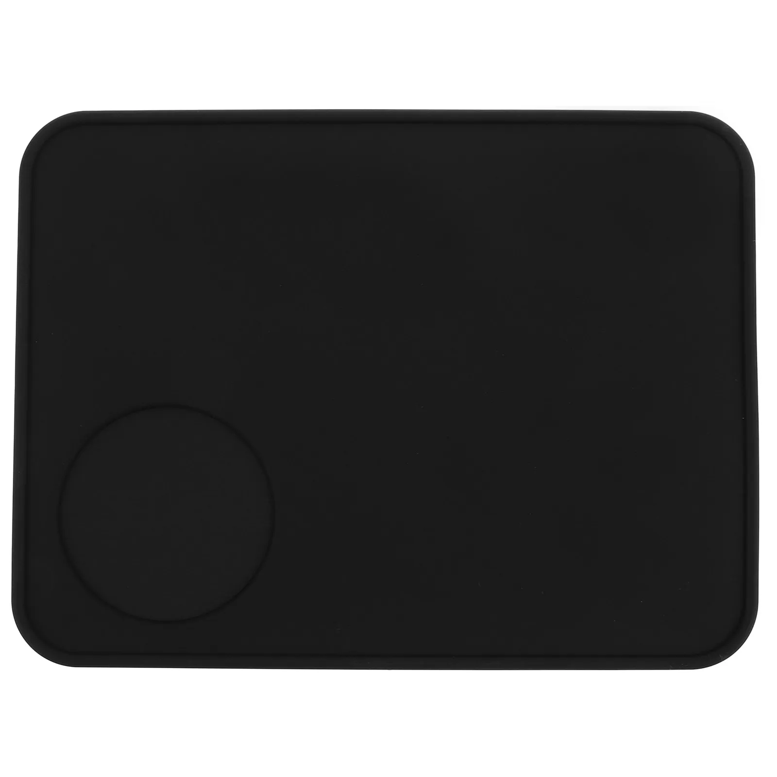 Non Slip Black Silicone Coffee Tamper Mat Thick Pad for Espresso Machines Coffee Stations Countertop Kitchen Home Use