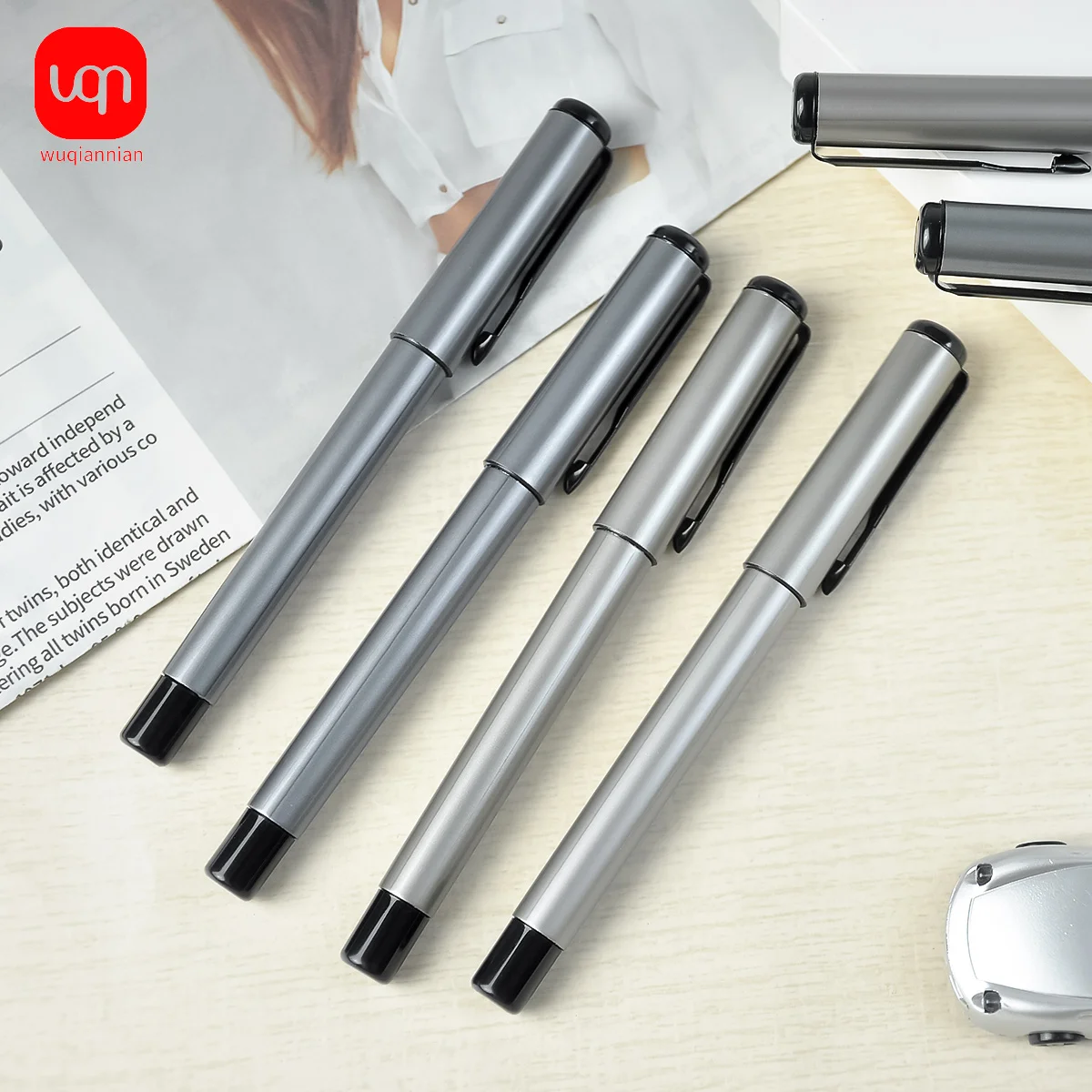 

WQN-4/8/12pcs High-Quality Matte Gel Pens 0.5mm Tip Black Signature Pen Quick-Dry Sketch School and Office Supplies