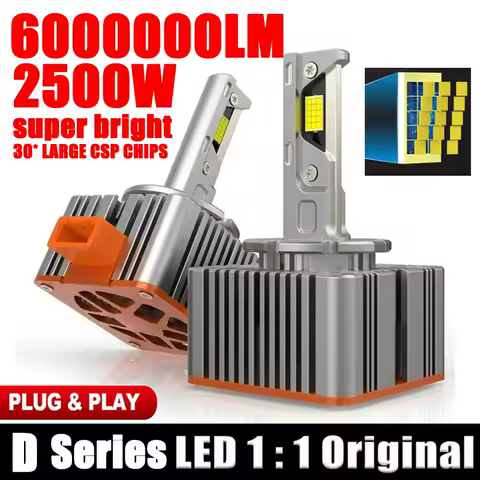 D1S D3S LED Car Headlights Xenon HID Bulbs Canbus D1R D3R D8S Super Bright 6000000LM CSP Chips Auto Lamps Plug Play 6500K 12V