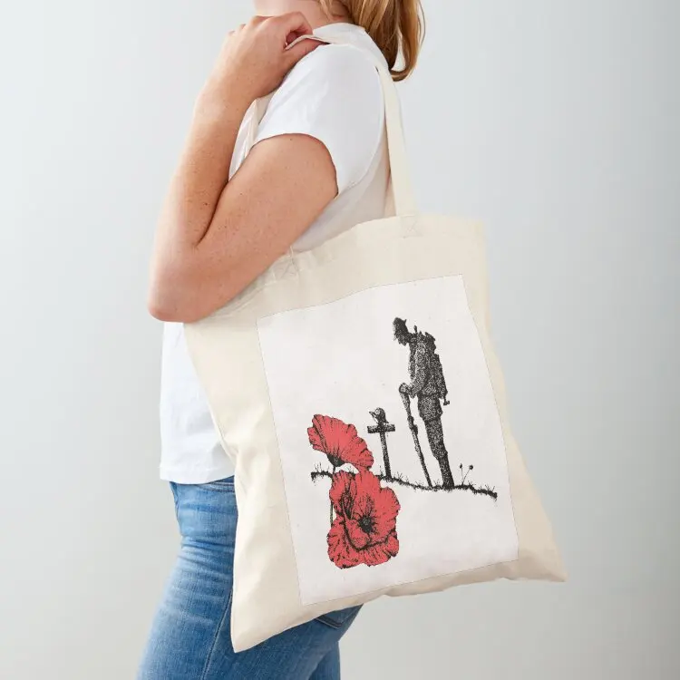 

Lest We Forget, Remembrance Day (Colour) Tote Bag reusable shopping bag tote bag university Women's beach bags