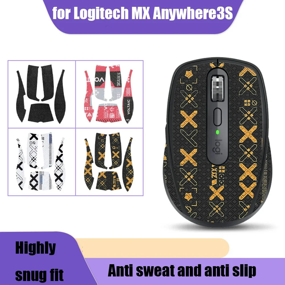 Mouse Grip Tape for Logitech MX Anywhere 3S Non Slip Anti Sweat Pre Cut Skate Sticker Mouse Accessories