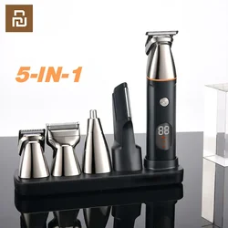 Xiaomi Youpin-Tondeuse à cheveux 5 en 1 pour hommes, rasoir électrique, tondeuses à écran LCD, barbier professionnel, machines à couper les cheveux