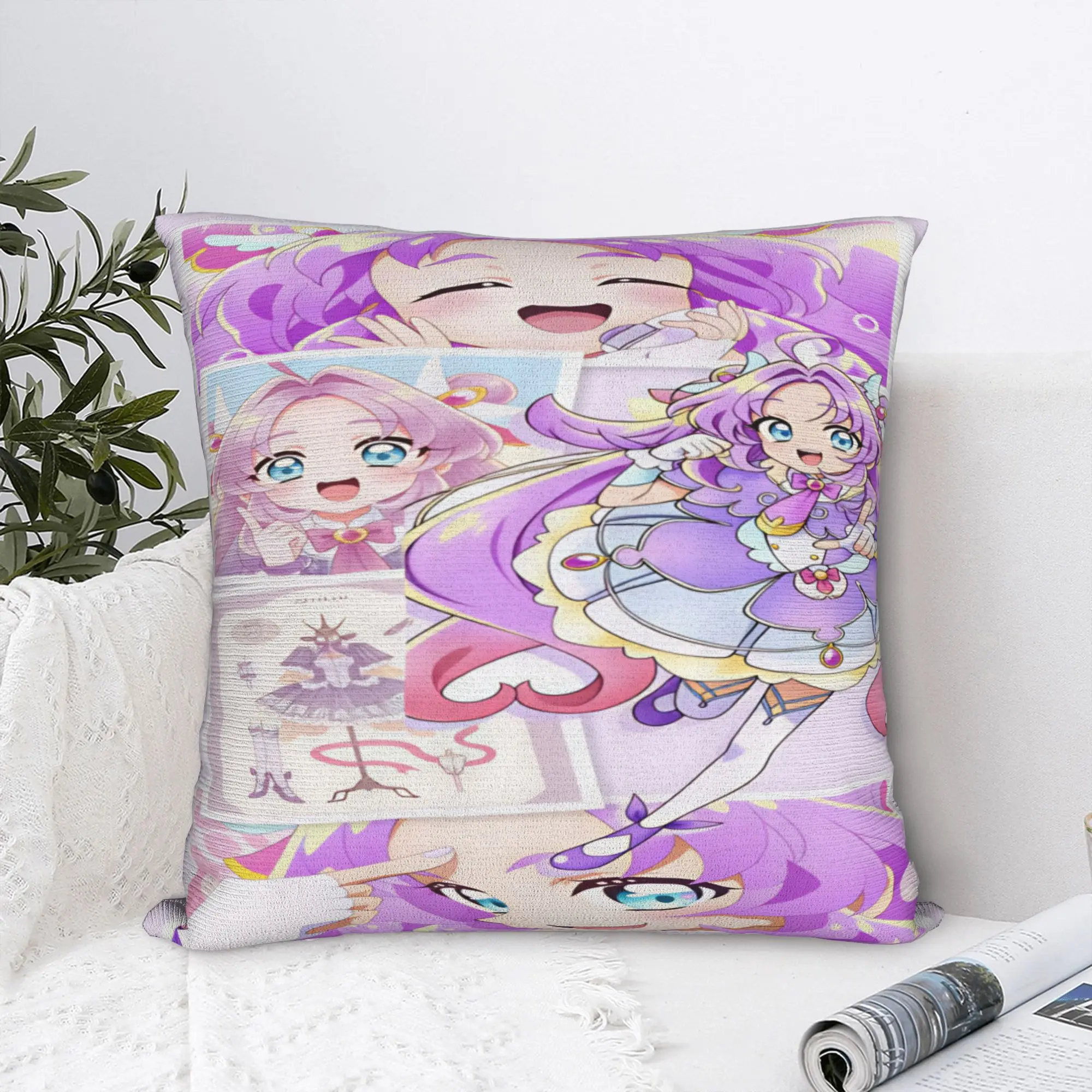 Pretty Cure  Pillow Case  Comfy Pillow Cover Retro Trendy Cushion Cover For Living Room Bed Chair