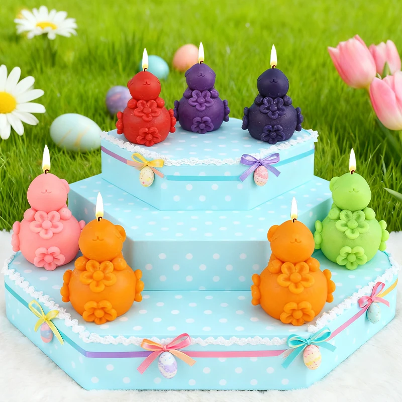 DIY Cartoon Hase Kerze Silikonform DIY Ostern Cartoon Hase handgemachte duftende Kerzenform