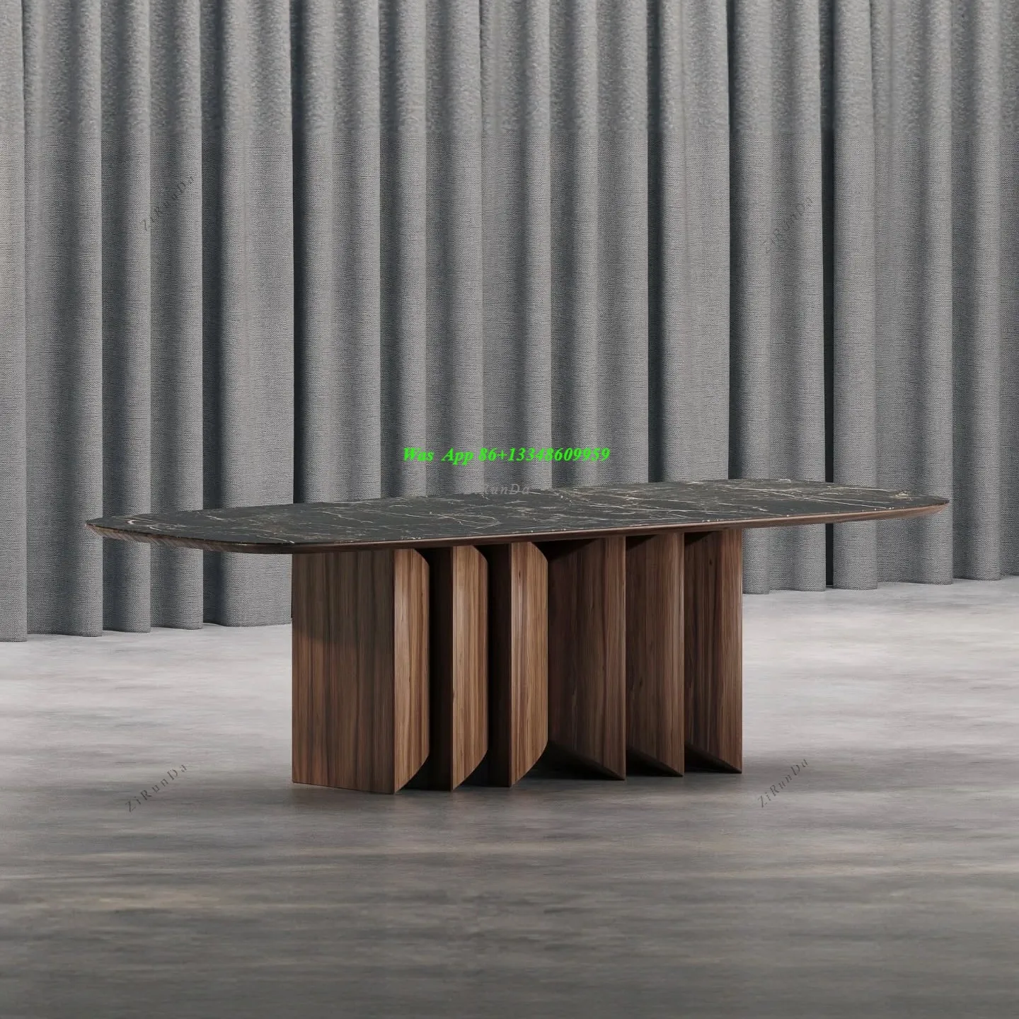 Italian Light Luxury Rectangular Marble Dining Table for Home Use Modern Simple High-end Villa Large Flat Floor Conference Desk