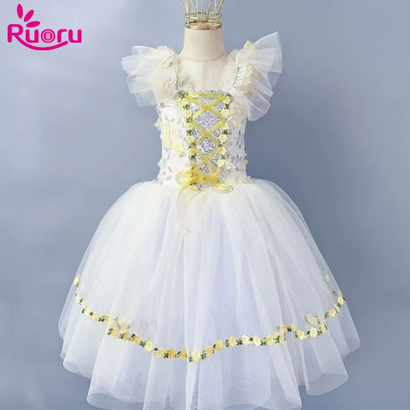 

Ruoru New Ballet Tutu Dress for Girls Ballerina Dancewear Costume Kids Performance Dancing Clothing Leotards for Girl Kids
