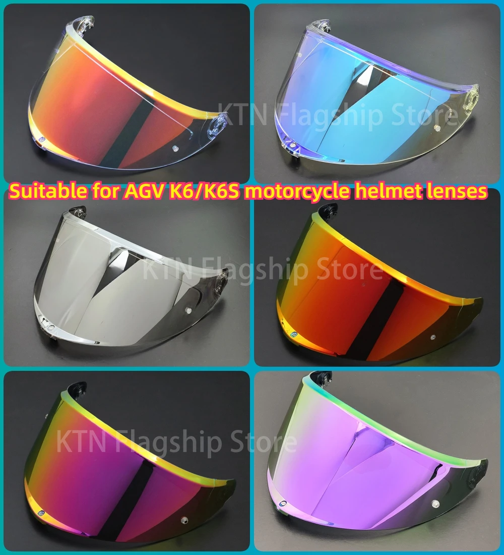 Suitable for AGV K6/K6S motorcycle helmet lens discoloration anti-fog film plating helmet lens day and night universal