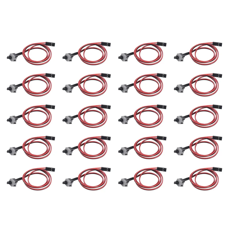 

ABT-20Pcs 20.5 Inch Long Power Button Switch Cable For PC Switches Reset Computer