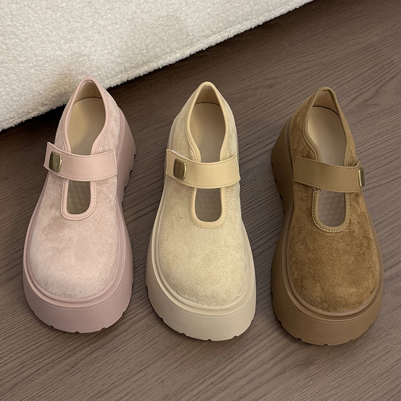 

Platform High Heel Mary Jane Girl 2026 New Retro Fashion Super Soft Shallow Single