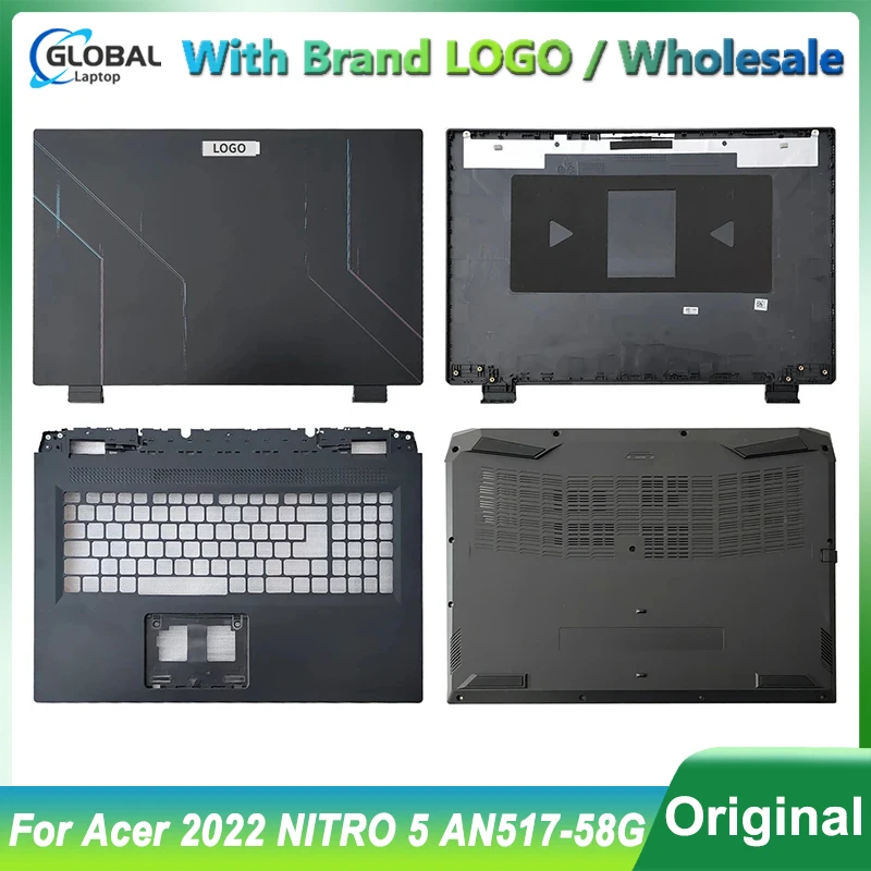 

For Acer 2022 NITRO 5 AN517-58G New Original Laptop Case LCD Back Cover Palmrest Bottom Case Top Housing Upper Cover AP3SZ000560