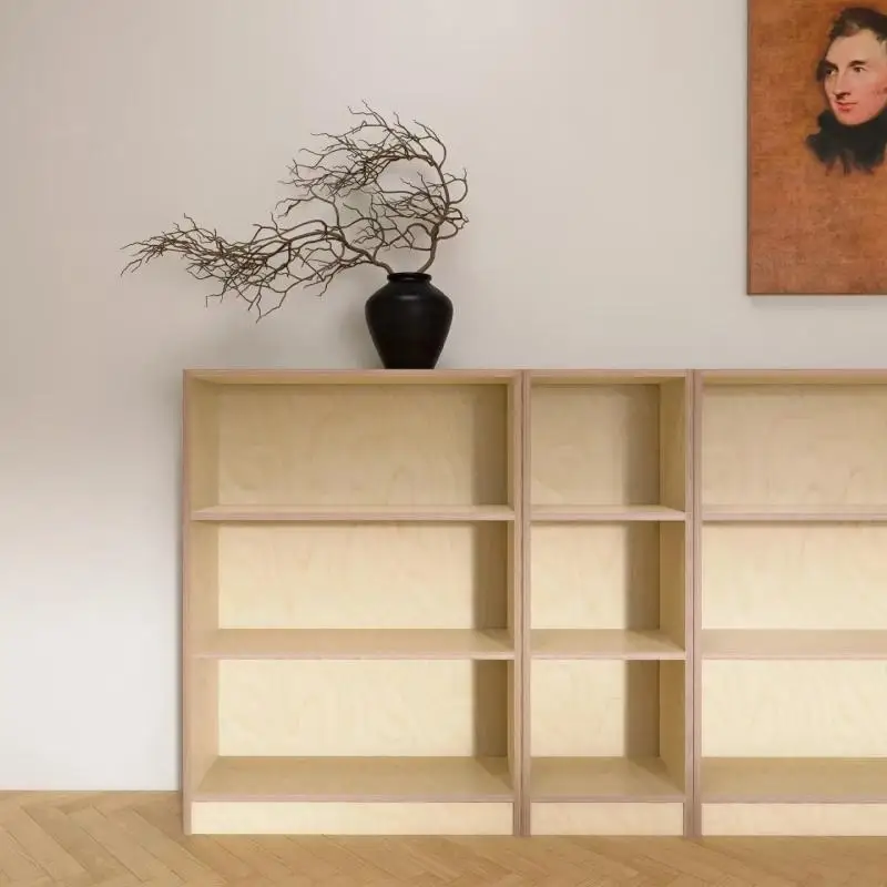 Birch, display case, floor-to-ceiling, simple, modern, multi-layer, storage cabinet