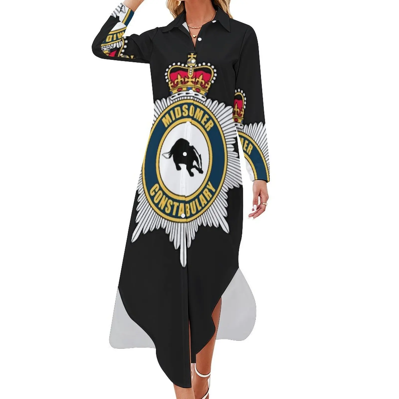 

Midsomer constabulary Long Sleeved Shirt Dress dresses ladies 2024 summer dresses for prom