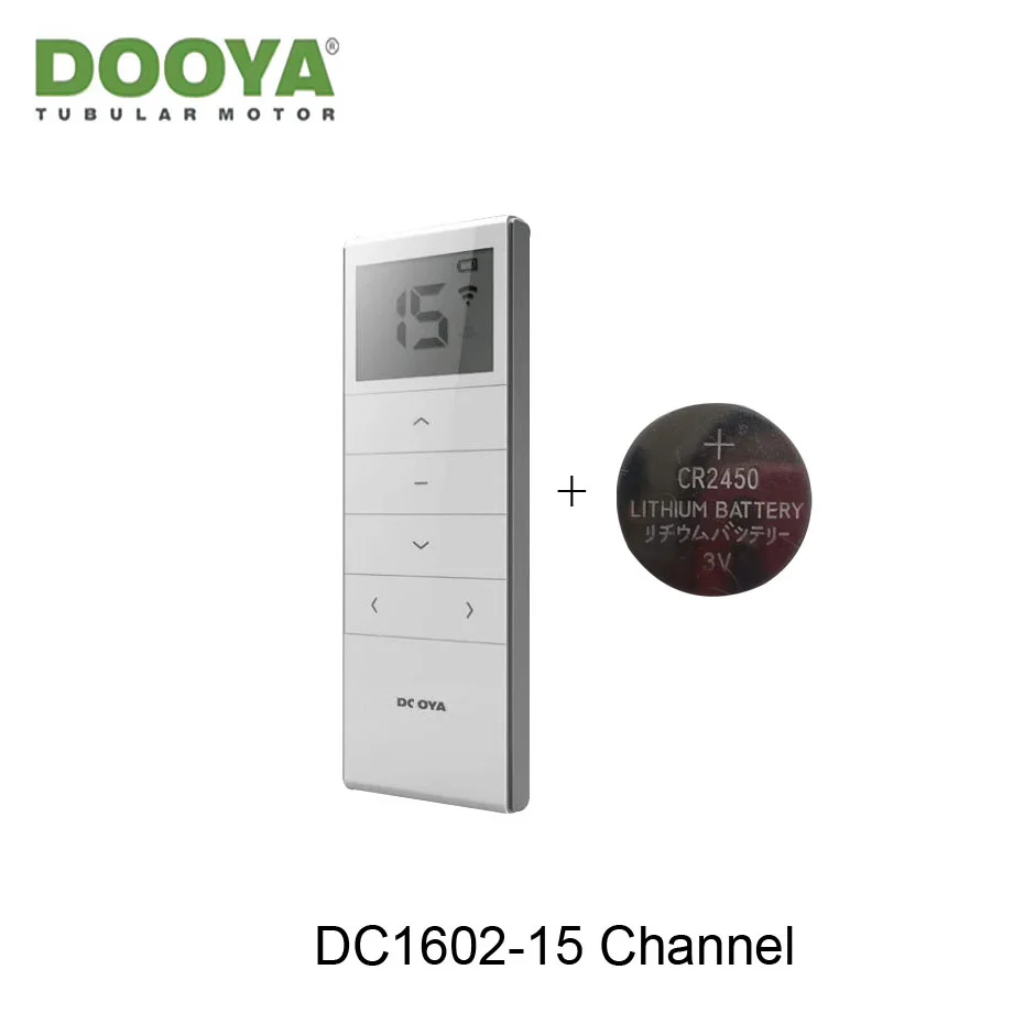 

Dooya DC1602 15-Channel Remote Controller for Dooya RF433 motor,Control 15pcs curtain motor,for Dooya DT52E/DT82TN/KT320E/DT360E