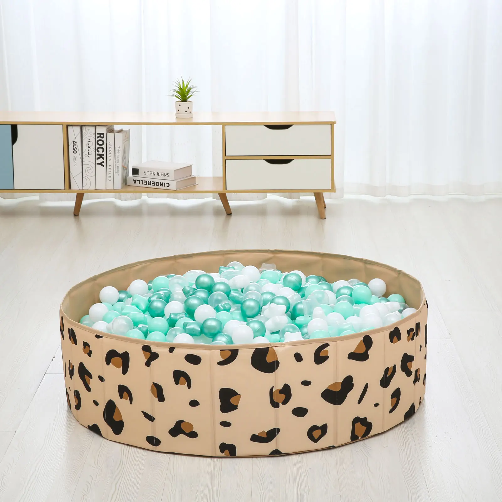 1pc Foldable Ball Pit for Toddler with Pattern Multicoloured Indoor Playhouse Play Tent Baby (Balls Not Included)