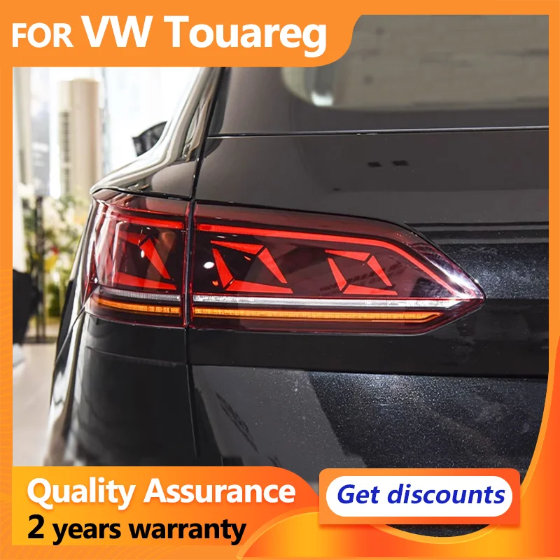 

For Volkswagen Touareg 2019 2020 2021 2022 2023 Car Taillights LED DRL Tail Lamp Dynamic turn signal upgrade Animation Rear Lamp