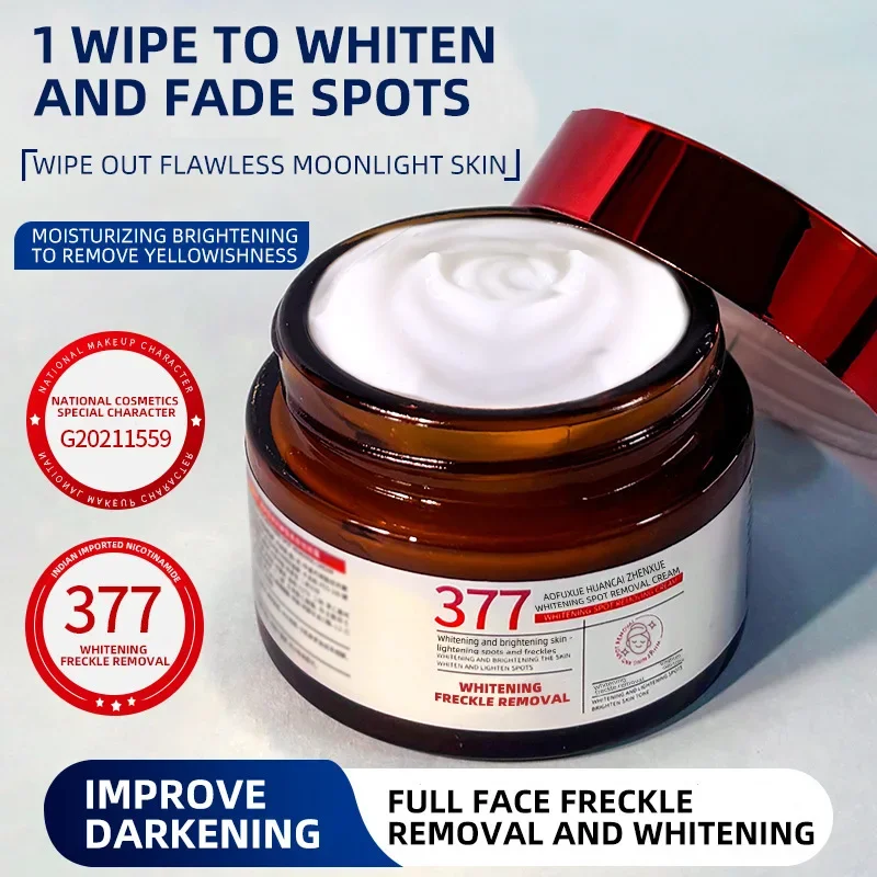 377 Niacinamide Crema viso schiarente Idratazione Glow Booster Pelle opaca, Crema idratante non grassa Cura delle macchie scure Rilassamento del viso
