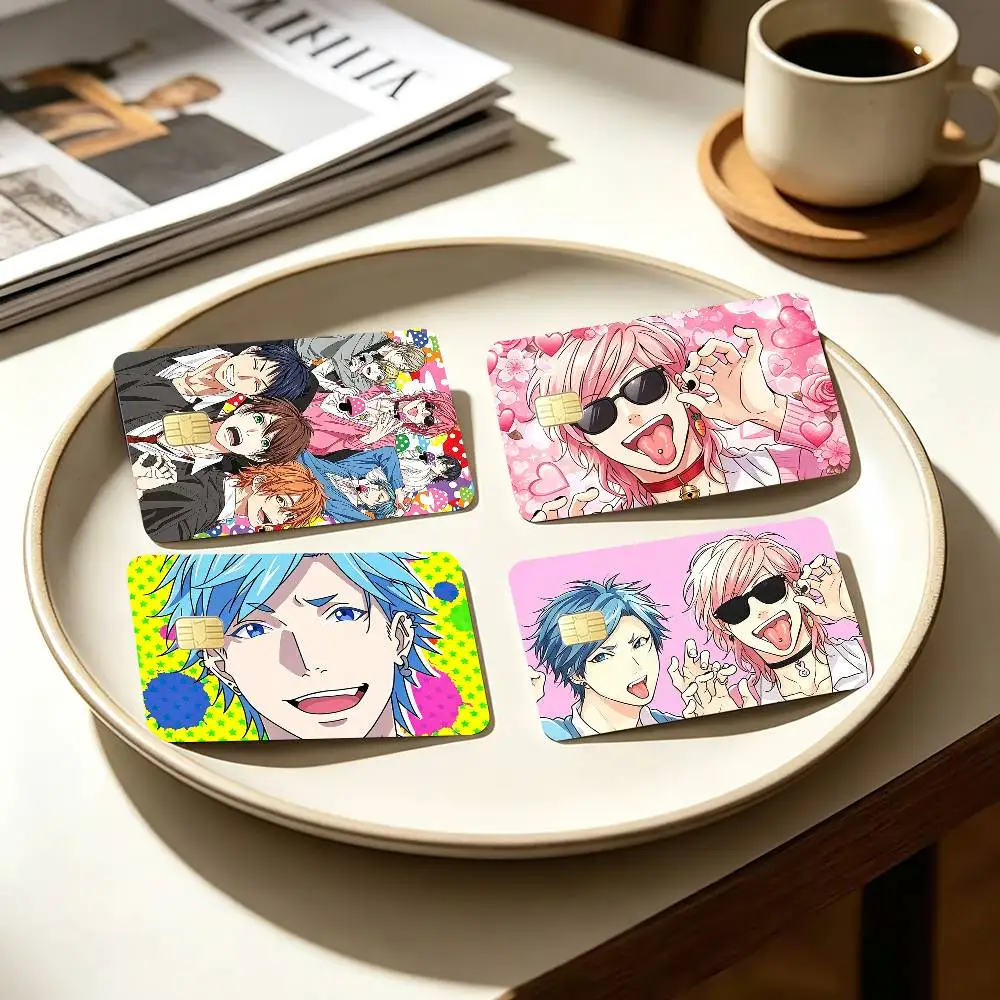 Otaku Favorite Y-Yarichin Club   4pcs 1Set Card Stickers Small Waterproof Chip 4PCS Card Sticker Anti-Scratch