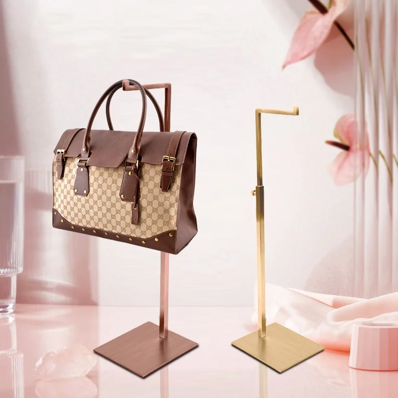 

Stainless Steel Hanging Bag Rack Display Stand Bag Support Display Hanging Bag Rack Leather Goods Handbag Rack