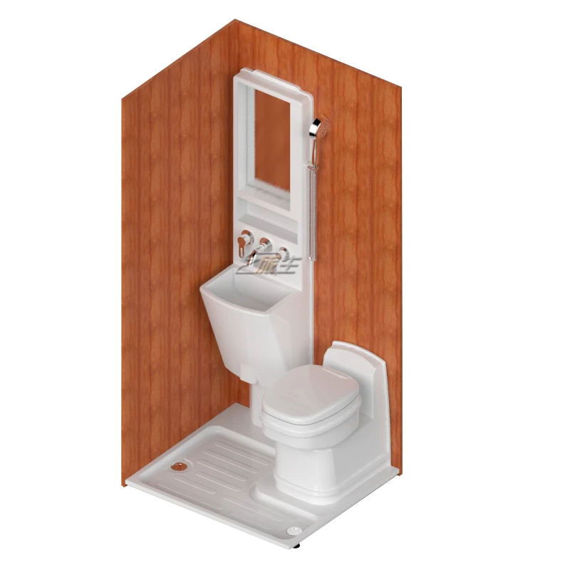 RV Toilet Accessories Integrated Bath Cabinet Bathroom Overall Bath Cabinet RV Toilet Wash Basin Sink