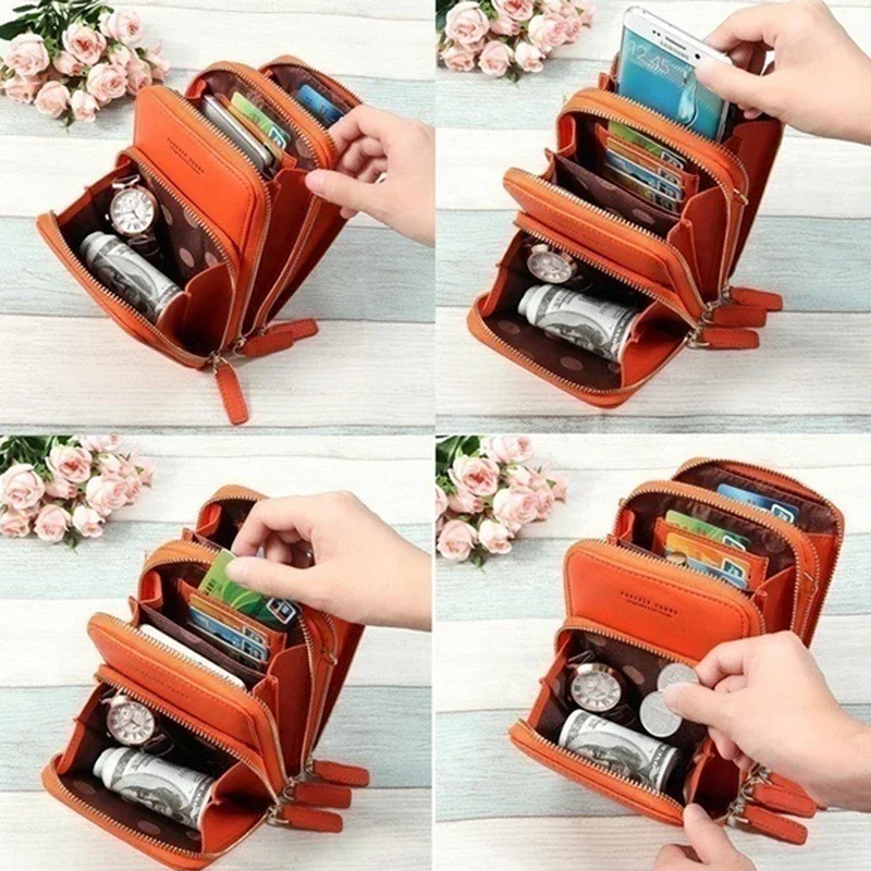 Useful Crossbody Bag Ladies PU Multi-function Mini Shoulder Bags For Women