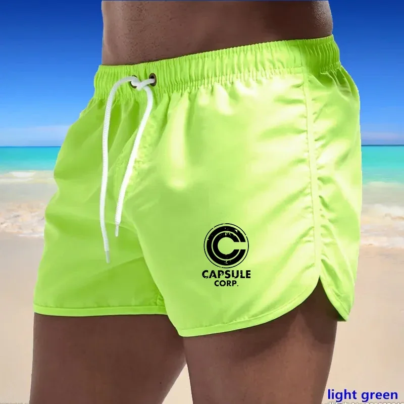

Men's Capsule Corp Printed Fashion Thin Solid Color Quick Dry Breathable Shorts Casual Sports Fitness Beach Surf Pants