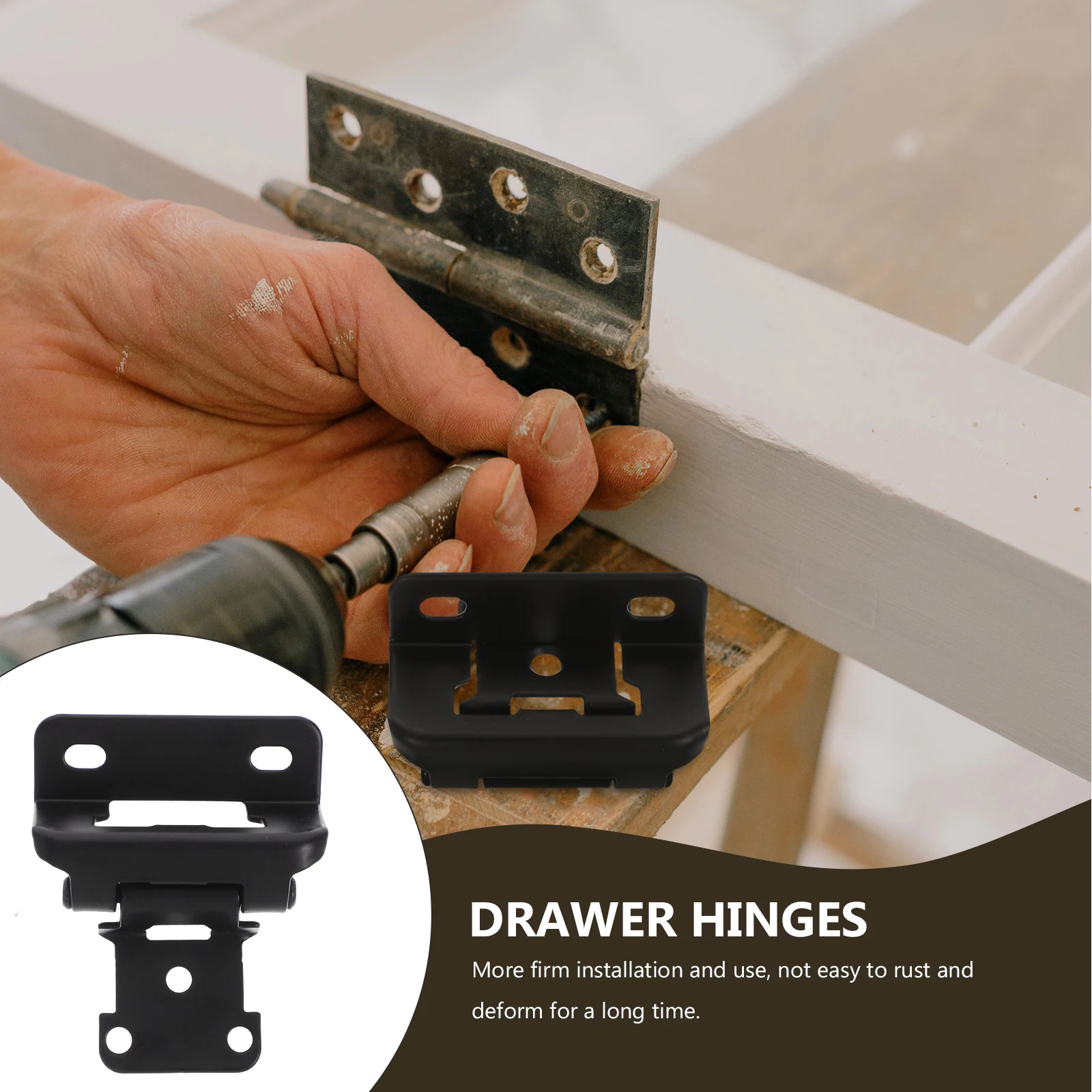

4 Pcs Self Closing Hinge Kitchen Cabinet Hinges Black Soft Close Door Furniture Hardware Metal Spring Cupboard Hinges