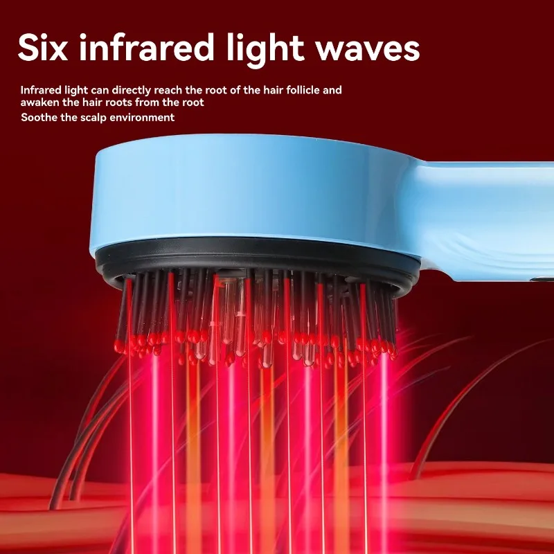 

Electric Scalp Medication Applicator With Red Light Therapy, Ball Roller, And Liquid Guide Massage Functionality