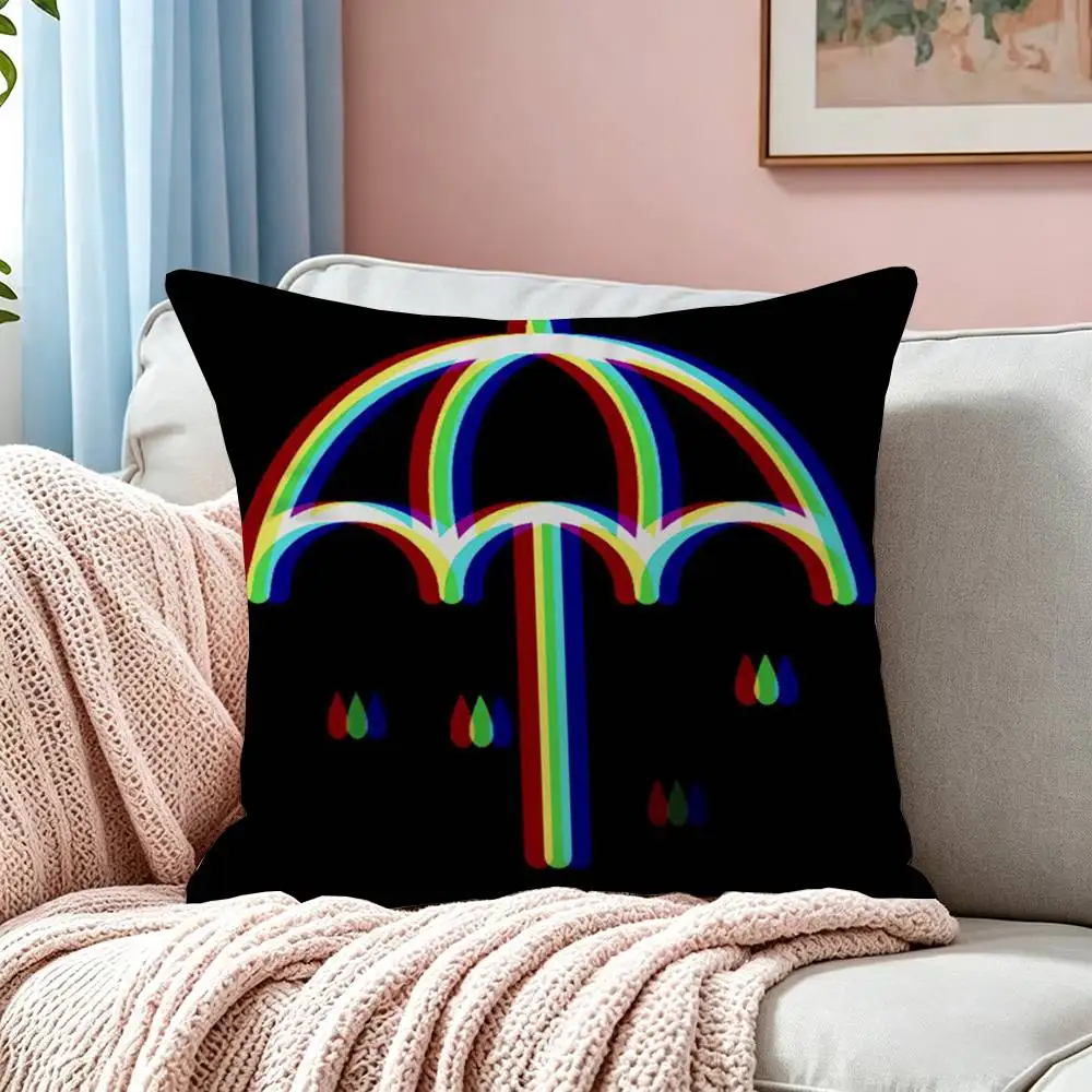 B-Bring Me The Horizon Square Double-Sided printed Pillow Case Bedroom Bedside Pillow Sofa Cushion Cover