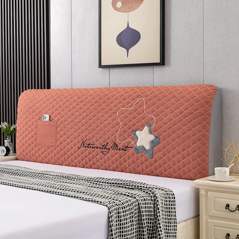 High End Thickened Cotton Headboard Cover Soft Slipcover Universal Full Package Bedhead Soft Package for Bedhead