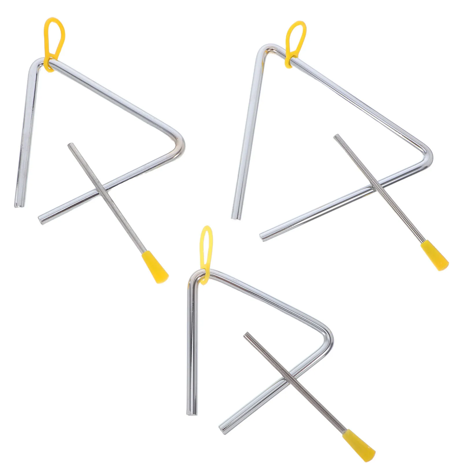 

3 Sets 4Inch 5Inch 6Inch Steel Triangle Musical Instruments With Striker Orff Percussion Set For Kids Classroom Preschool Rhythm