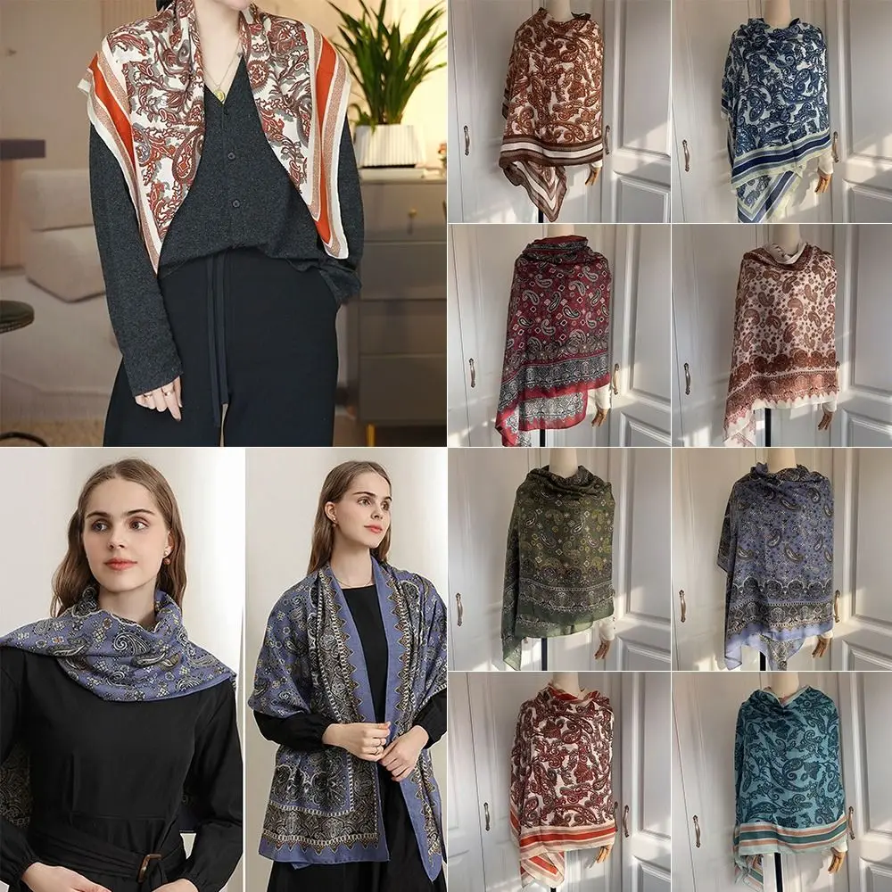 

Fashion Soft Scarf Windproof Bohemia Style Shawl Solid Color Head Wrap Neck Protection Beach