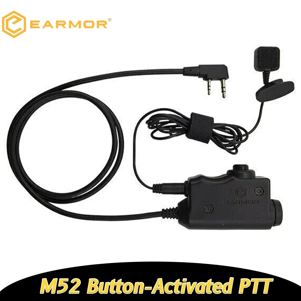 

Адаптер PTT M52 Push To Talk Тактическая коммуникационная гарнитура Адаптер PTT для Airsoft Earmor MSA Sordin