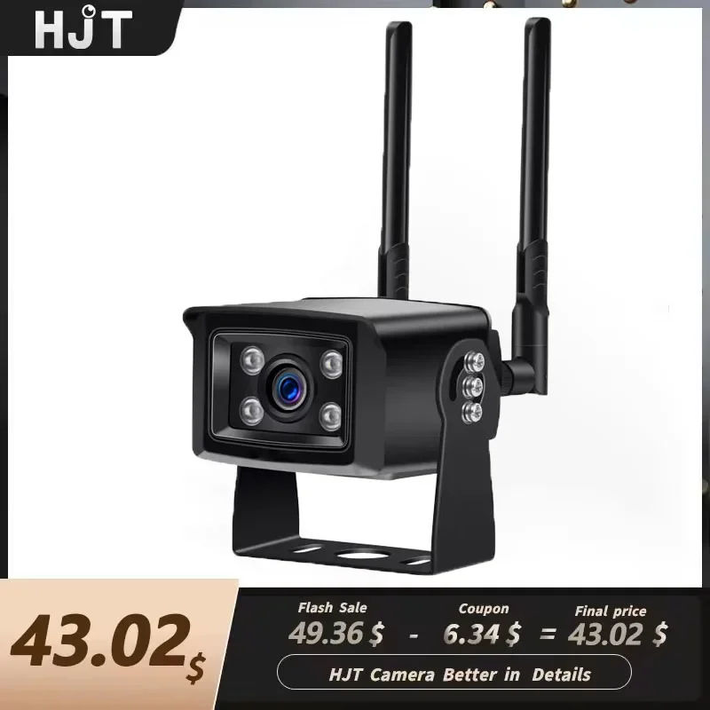 

HJT 5MP HD WIFI IP Camera 4G SIM Card Car Camera 1080P 2MP Security Metal Shell CCTV Surveillance Camera P2P Camhi APP