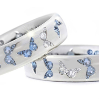 Fashion Butterfly Ring Women's Luxury Animal Jewelry Zircon Butterfly Accessories Rings for Women Engagement Anniversary Gift