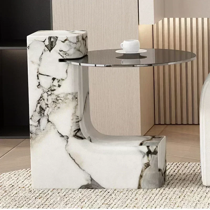 m Bedside Living Room Side Table Mobile Center Accent Luxury Dining Tables Round Nordic Furniture m