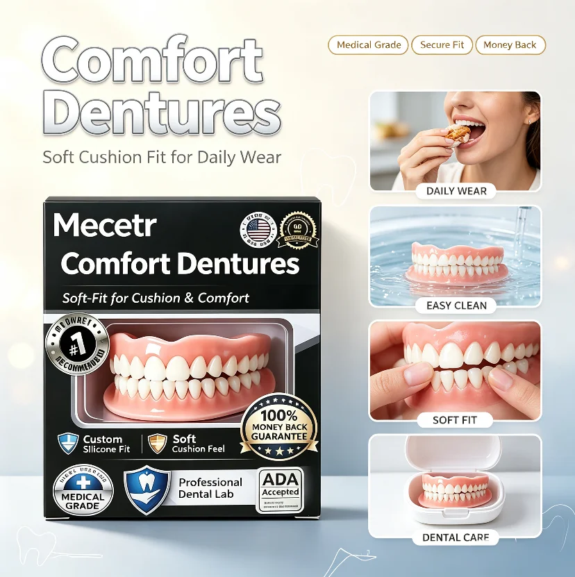 Full Package Dentures with Stickers And Braces Temporary Upper Lower Teeth Decoration Adult Teeth Straightening Kit