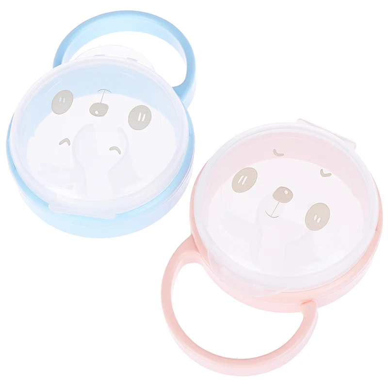 1 PC แบบพกพารูปแบบการ์ตูนเด็กทารก Pacifier จุกนม Travel จุกนมหลอกคอนเทนเนอร์ป้องกันฝุ่น Pacifier กล่อง