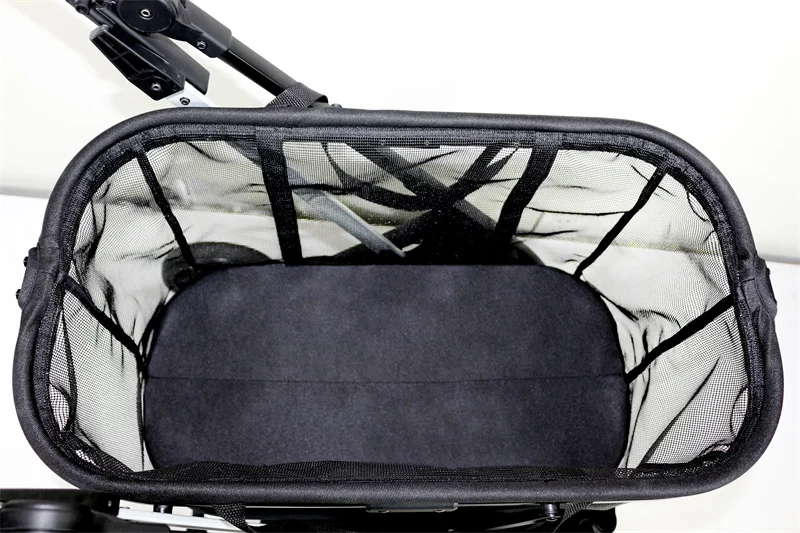 أربع عجلات عربة التسوق في السوبر ماركت خفيفة الوزن قابلة للطي سيارة تخييم في الهواء الطلق عربة الحيوانات الأليفة سلة نوع عربة