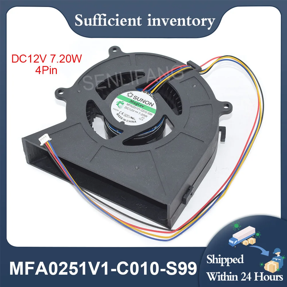 تستخدم 4-Wire DC12V 7.20W لمروحة تبريد الخادم SUNON 4Pin MFA0251V1-C010-S99 F1A13T