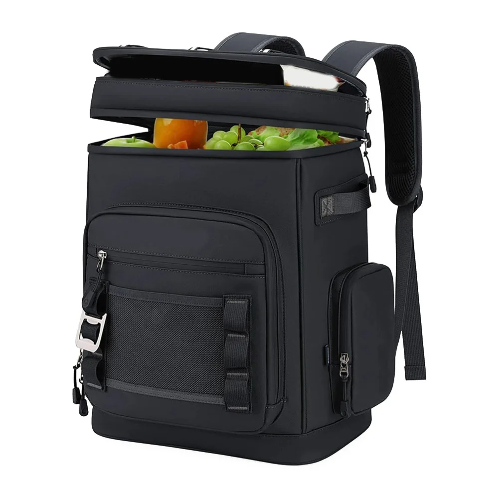 Insulated Cooler Backpack 30L Compatible with Ice Packs for Enhanced Cooling on For Camping Picnic Beach and Hiking Outings