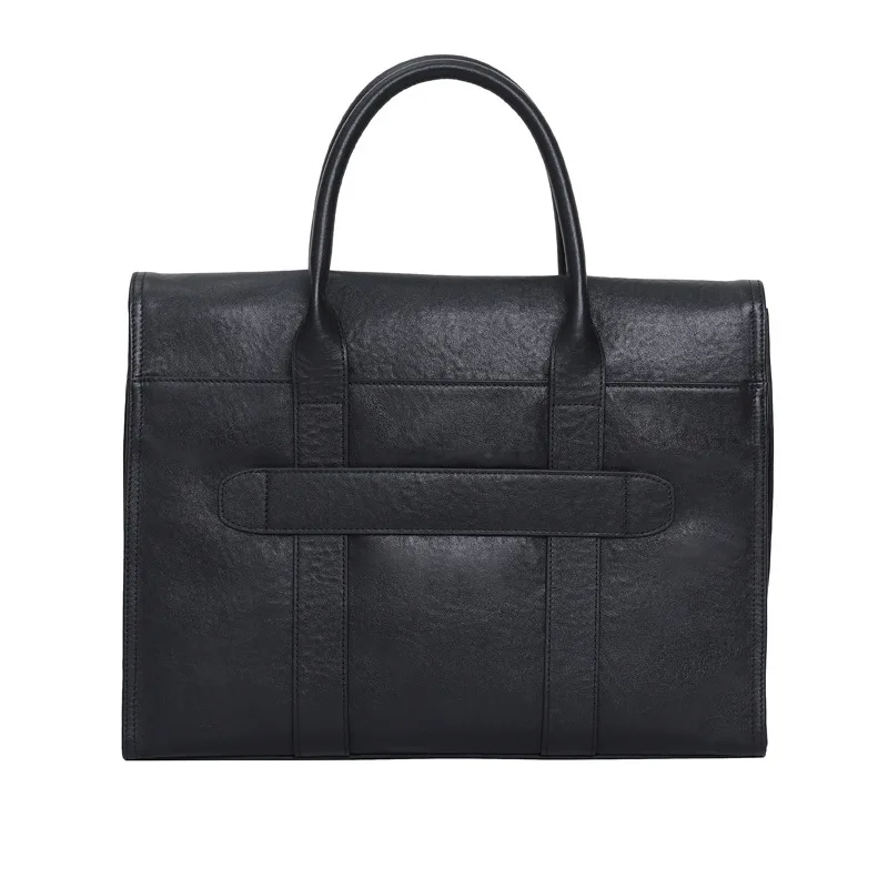 Briefcase Casual Genuine Leather Bag Top Layer Cowhide Business Large Capacity Men's Handbag Fashion Expandable