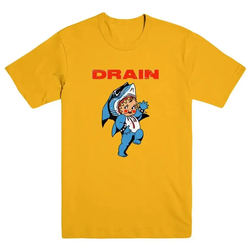 NEW DRAIN Band Sharkbaby For Fan Gold T Shirt OM469