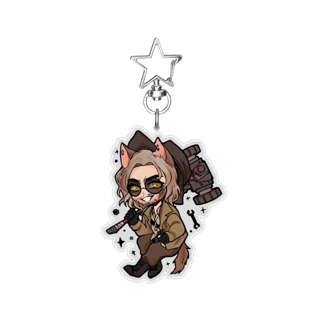 Resident Evil 6cm Acryl-Standfigur Schlüsselanhänger Leon Jill Chris Ada Spielfigur Taschenanhänger Deko Sammlerstück Geschenk für Fans