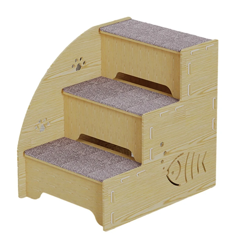 Escalera para mascotas, escalera para cama para perros y gatos mayores, escalera para sofá, escalones para perros, escaleras de madera para gatos de peluche