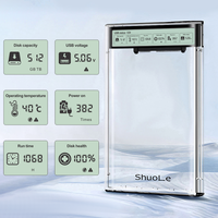 HDD Case Enclosure Box 2.5 SSD SATA To USB 3.2 With 5Gbps Adapter External Housing Hard Drive Box Transparent