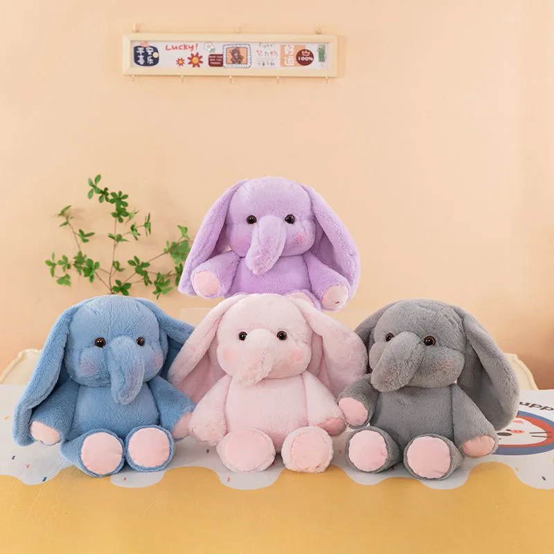 

Мягкая плюшевая игрушка-слон с большими ушами, удобная плюшевая игрушка, идеально подходит для детей, в качестве подарка на праздники, для украшения дивана, кровати и детской комнаты, для девочек.