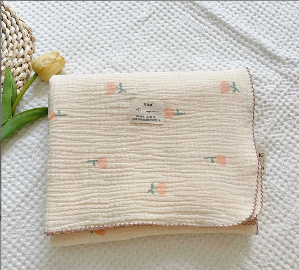 Muslin Baby Blanket Newborn Nursery Muslin Swaddle Blanket For Boys Girls Cotton Gauze Soft Baby Wrap Receiving Blankets Items
